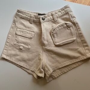Lioness Tan Utility Shorts